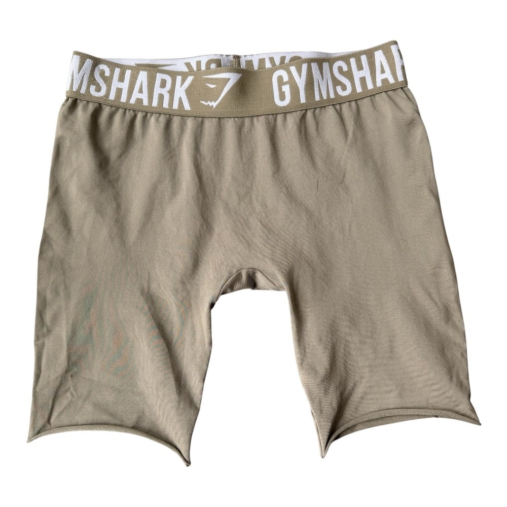 Gymshark Seamless Cut Off Bike Shorts Olive Green‎ High Rise Women's Small